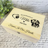 Heart Paw Print Golden Retriever Pet Memorial Personalised Wooden Keepsake Box