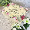 Memories Of Sister Pink Floral Frame Memorial Personalised Wooden Keepsake Box