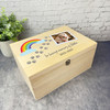 Pet Loss Dog Cat Horse Rainbow Photo Memorial Personalised Wooden Keepsake Box