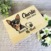 Chihuahua Paw Print Heart Pet Memorial Personalised Wooden Memory Keepsake Box