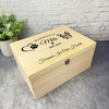 Heart Paw Print Chihuahua Pet Memorial Personalised Wooden Memory Keepsake Box