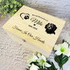 Heart Paw Print Dachshund Pet Memorial Personalised Wooden Memory Keepsake Box