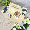 Special Memories Flower Photo Memorial Personalised Wooden Memory Keepsake Box