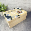 Special Memories Flower Photo Memorial Personalised Wooden Memory Keepsake Box