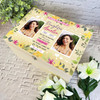 Daughter Memorial Flower Photo Personalised Storage Wooden Memory Keepsake Box