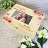 Daughter Or Any Relation Pink Photo Memorial Personalised Wooden Keepsake Box