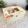 Daughter Or Any Relation Pink Photo Memorial Personalised Wooden Keepsake Box