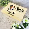 Fox Terrier Dog Paw Print Heart Pet Memorial Personalised Wooden Keepsake Box