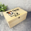 Fox Terrier Dog Paw Print Heart Pet Memorial Personalised Wooden Keepsake Box