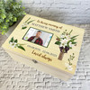 In Loving Memory Photo Cross Lilies Memorial Personalised Wooden Keepsake Box