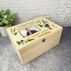 In Loving Memory Photo Cross Lilies Memorial Personalised Wooden Keepsake Box