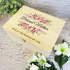 Memories Of You Mother Pink Flowers Memorial Personalised Wooden Keepsake Box