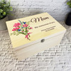 Memories Of You Mum Flowers Bouquet Memorial Personalised Wooden Keepsake Box