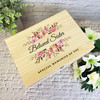 Memories Of You Sister Pink Flowers Memorial Personalised Wooden Keepsake Box