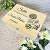 Sister Memories Of You Black Flower Memorial Personalised Wooden Keepsake Box