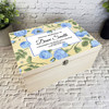 Special Memories Vintage Blue Roses Memorial Personalised Wooden Keepsake Box