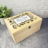 Black Floral Memories Of You Memorial Personalised Wooden Memory Keepsake Box