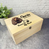 Cocker Spaniel Paw Print Heart Pet Memorial Personalised Wooden Keepsake Box