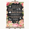 Chalkboard Style Pink Roses Don't Post Photos Facebook Personalised Wedding Sign