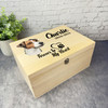 Jack Russell Terrier Paw Print Pet Memorial Personalised Wooden Keepsake Box