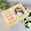 Loving Memory Female Photo Flowers Memorial Personalised Wooden Keepsake Box