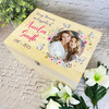 Loving Memory Female Photo Flowers Memorial Personalised Wooden Keepsake Box