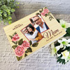 Memories Of Mum Pink Floral Photos Memorial Personalised Wooden Keepsake Box