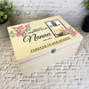 Memories Of Nanna Rose Photo Frame Memorial Personalised Wooden Keepsake Box