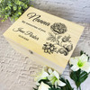 Nanna Memories Of You Black Flower Memorial Personalised Wooden Keepsake Box