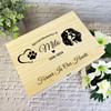 Paw Print King Charles Spaniel Pet Memorial Personalised Wooden Keepsake Box