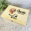 Springer Spaniel Dog Paw Print Pet Memorial Personalised Wooden Keepsake Box