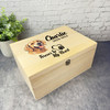 Springer Spaniel Dog Paw Print Pet Memorial Personalised Wooden Keepsake Box