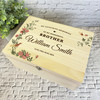 Wonderful Brother Memories Vintage Memorial Personalised Wooden Keepsake Box