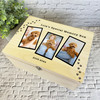 Paw Print Photo Pet Dog Cat Memorial Personalised Wooden Memory Keepsake Box