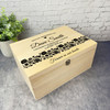 Black Pattern Special Memories Of Memorial Personalised Wooden Keepsake Box