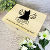 Cat Wings Forever In My Heart Pet Memorial Personalised Wooden Keepsake Box