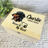 Dachshund Dog Paw Print Heart Pet Memorial Personalised Wooden Keepsake Box