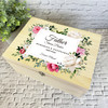 Father Pink White Floral Memories Memorial Personalised Wooden Keepsake Box