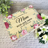 Memories Of Mum Pink Floral Frame Memorial Personalised Wooden Keepsake Box