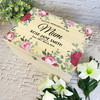 Memories Of Mum Pink Floral Frame Memorial Personalised Wooden Keepsake Box