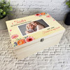 Sister Or Any Relation Pink Photo Memorial Personalised Wooden Keepsake Box