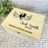 Baby Feet Wings Child Loss Memorial Personalised Wooden Memory Keepsake Box