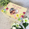 Female Heart Photo Flowers Memorial Personalised Wooden Memory Keepsake Box