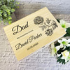 Dad Memories Of You Black Flower Memorial Personalised Wooden Keepsake Box