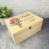 Memories Of You Daughter Bouquet Memorial Personalised Wooden Keepsake Box