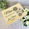 Mum Memories Of You Black Flower Memorial Personalised Wooden Keepsake Box