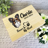 Papillon Dog Paw Print Heart Pet Memorial Personalised Wooden Keepsake Box