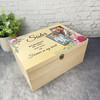 Sister Pink Floral Photos Memorial Personalised Wooden Memory Keepsake Box