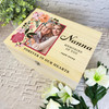 Nanna Floral Photo Frame Memorial Personalised Wooden Memory Keepsake Box