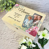 Nanna Pink Floral Photos Memorial Personalised Wooden Memory Keepsake Box